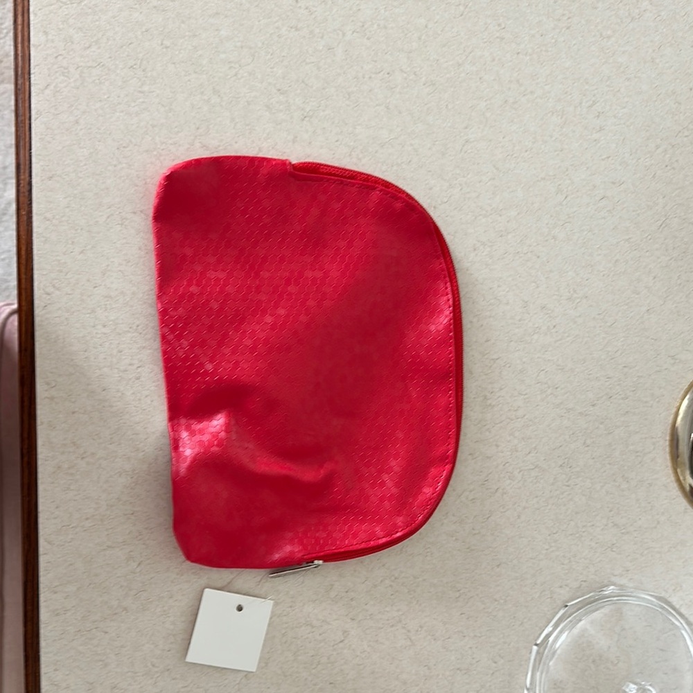 Vibrant Red Zip Sephora Cosmetic Bag